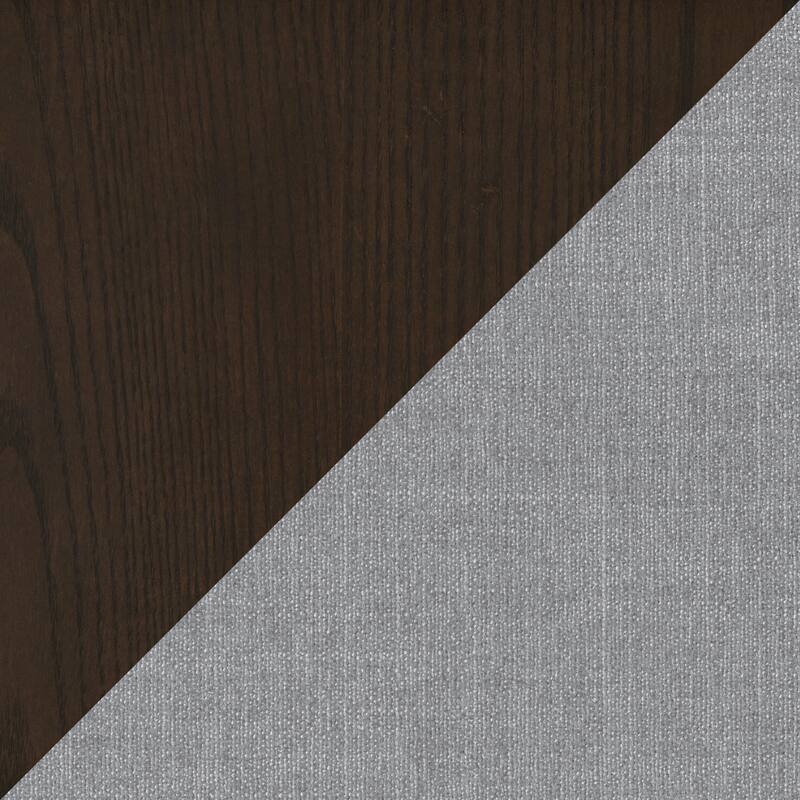 Mackay 110" Textured Fabric 2-Seater Loveseat with Wooden Armrest Tray