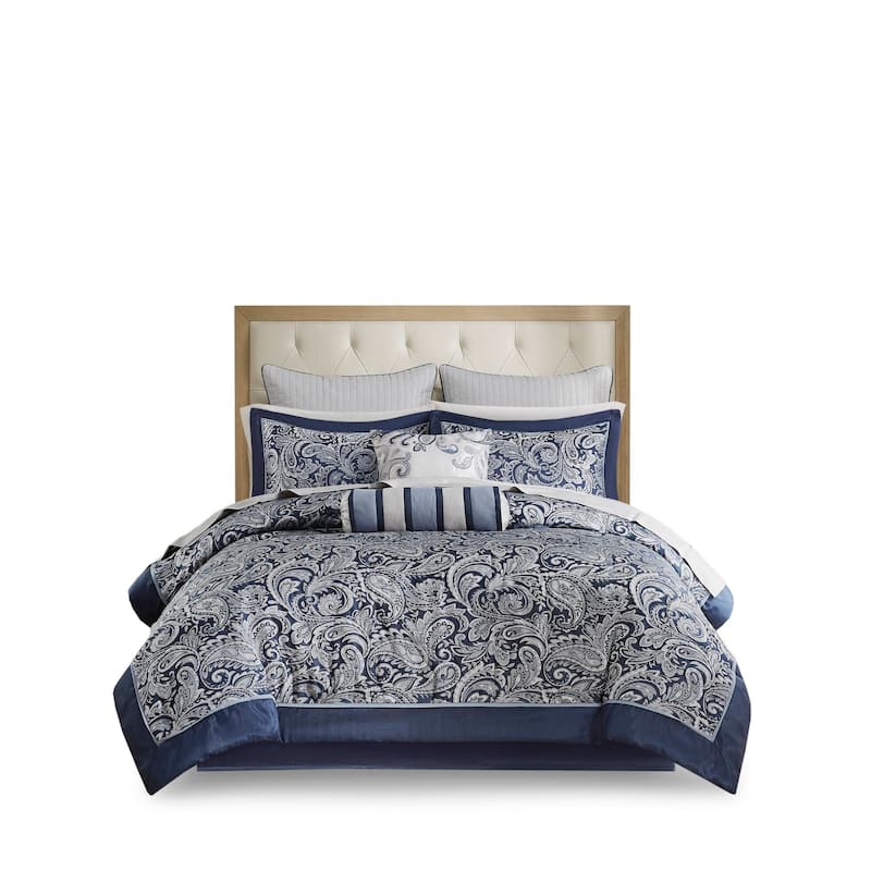 Madison Park Whitman 12 Piece Comforter Set with Cotton Bed Sheets