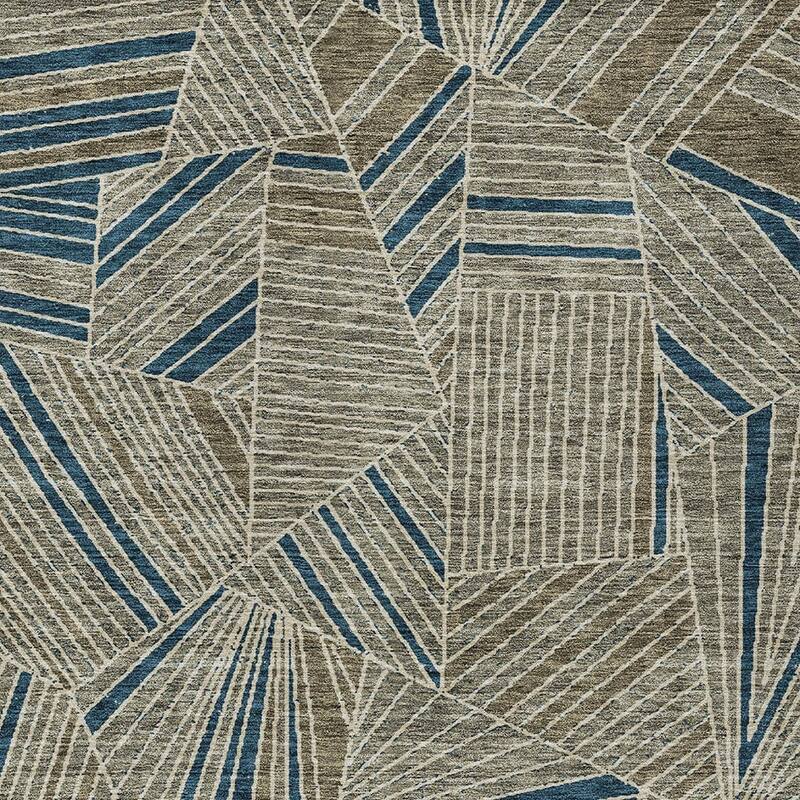 HomeRoots Geometric Transitional Rectangle Outdoor Rug