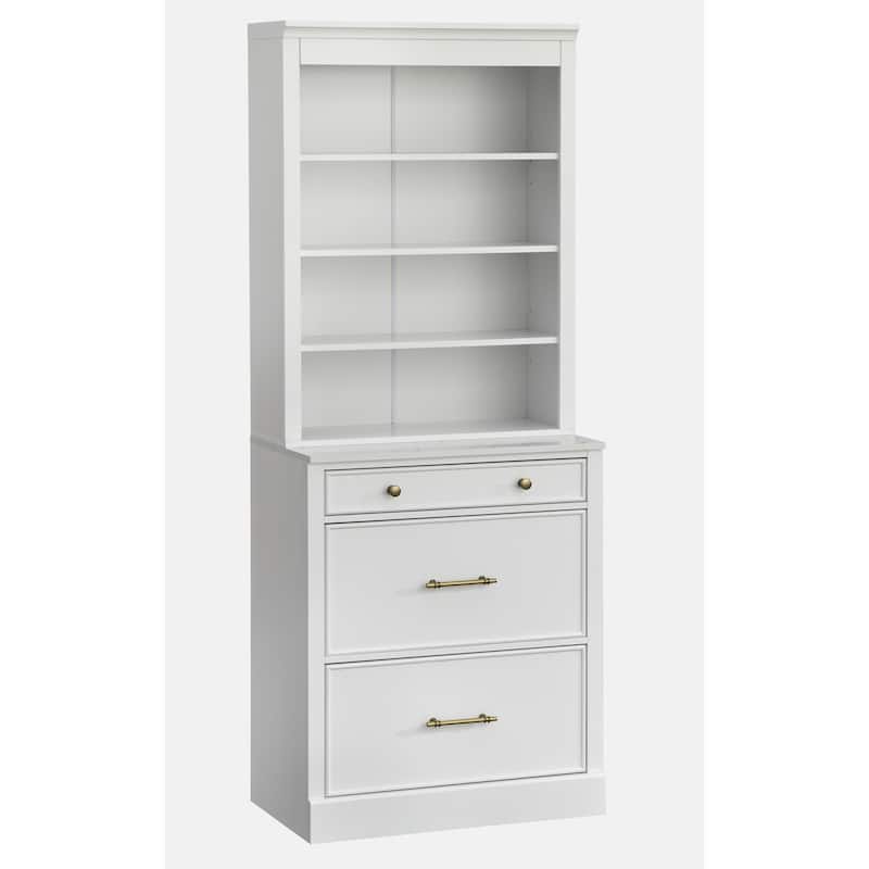 Lifestorey Monza 2-Piece Modular Bookcase with Drawers
