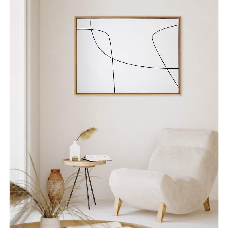 Kate and Laurel Sylvie Line 3 Canvas by The Creative Bunch Studio