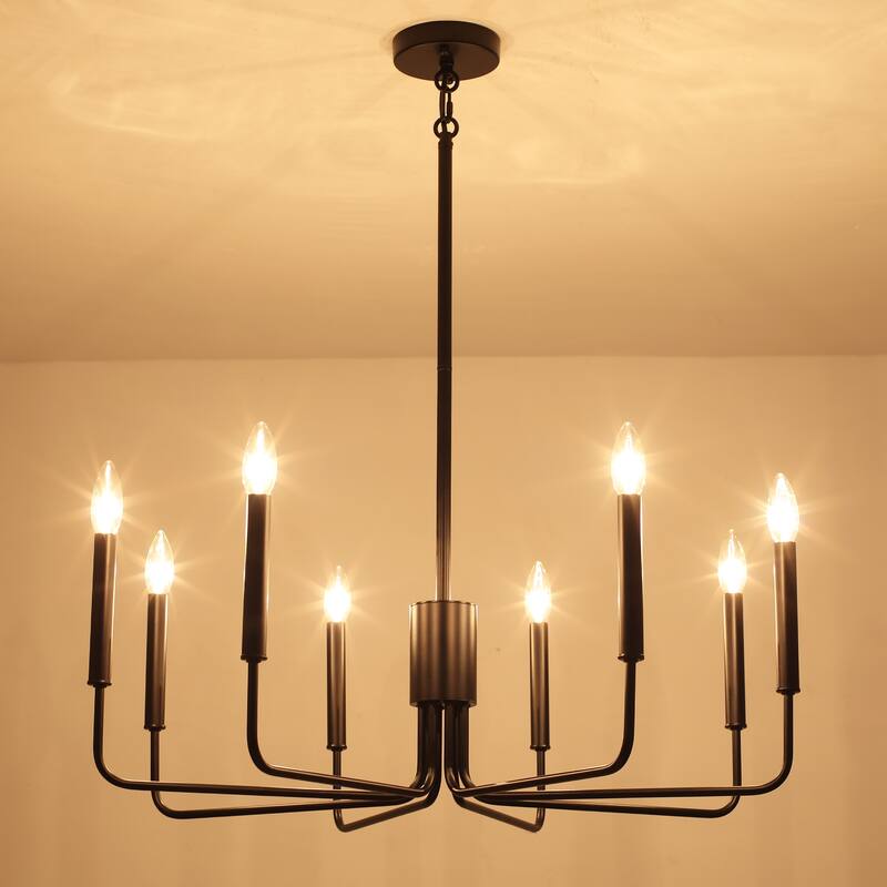 8-Light 29.52-inch Farmhouse Candle Chandelier for Foyer Kitchen Bedroom
