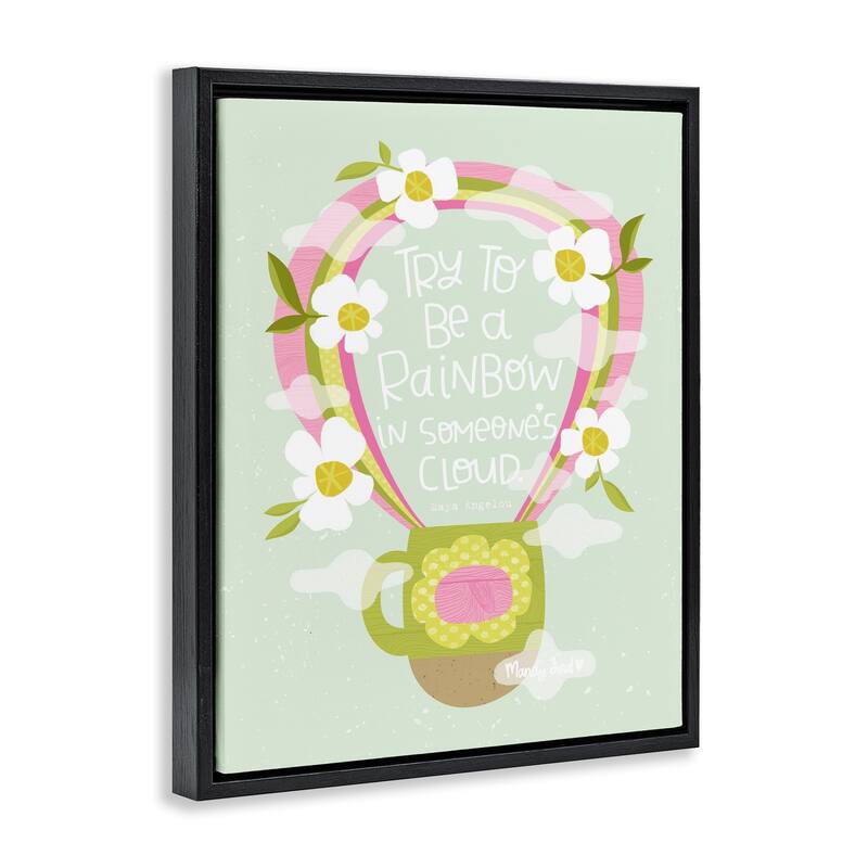 Stupell Rainbow in Someone's Cloud Framed Floater Canvas Wall Art Design By Mandy Ford Art + Illustration