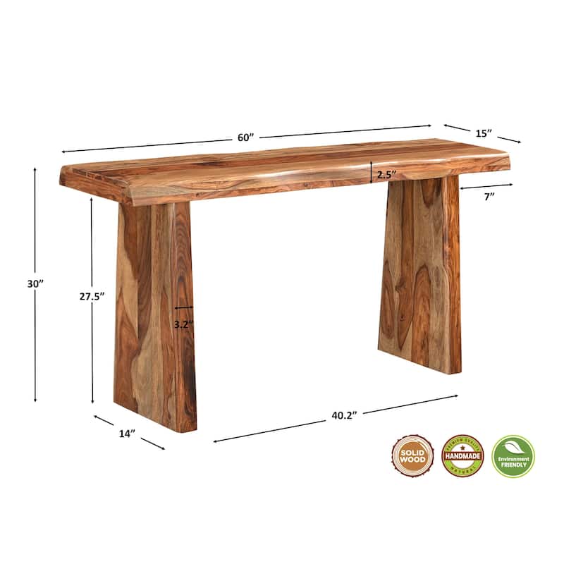 Avenue Live Edge Wood Console Table