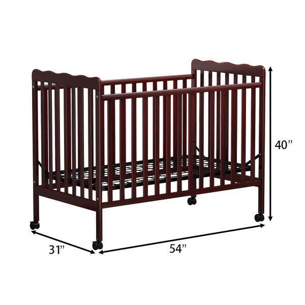 dimension image slide 0 of 5, 3-In-1 Convertible Crib In Natural, Made Of Sustainable Pinewood, Non-Toxic Finish, Comes With Locking Wheels