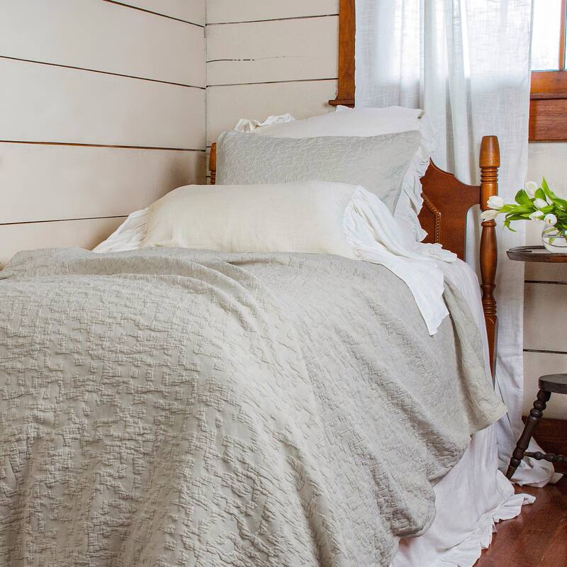 HiEnd Accents Porto Matelasse Textured Comforter Set, 3PC - Taupe - Queen