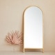 preview thumbnail 1 of 1, Mango Wood Framed Footed Floor Mirror - 30.0"L x 1.3"W x 70.0"H Natural - 30.0"L x 1.3"W x 70.0"H