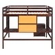 preview thumbnail 35 of 39, Wooden Twin Loft Bed with Desk, Storage, and Chalkboard for Kids' Rooms