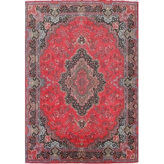 Victorian Style Pink Kashan Turkish Area Rug Machine Made Carpet - 9'8 ...