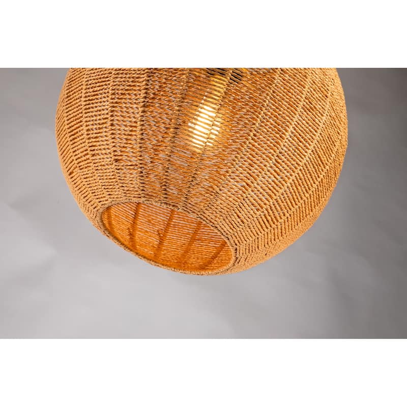 Woven Globe Shape Pendant Light