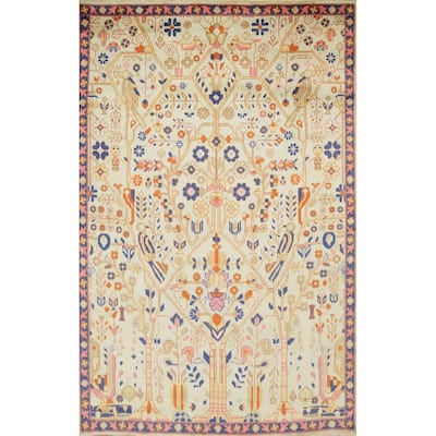 Hand Knotted Oriental 100% Wool Carpet Traditional All-Over Green Ziegler Area Rug - 11' 10'' X 8' 10''