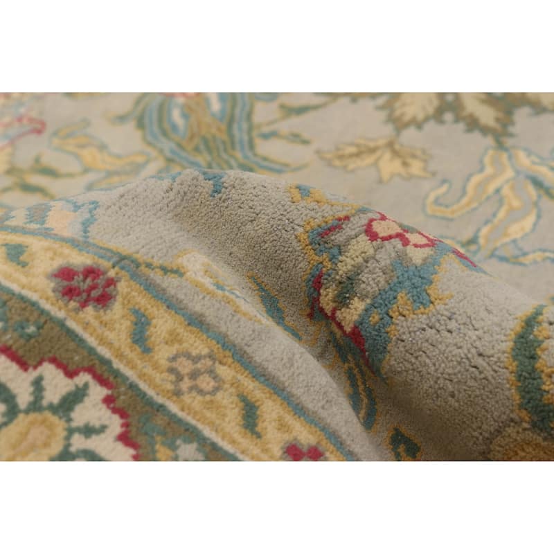 ECARPETGALLERY Hand-knotted Finest Agra Jaipur Grey Wool Rug - 9'0 x 11'1