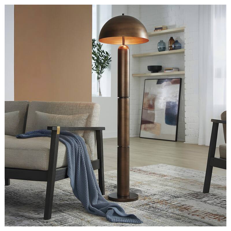 Signature Design by Ashley Wendfield Brown Floor Lamp - 17" W x 17" D x 61" H