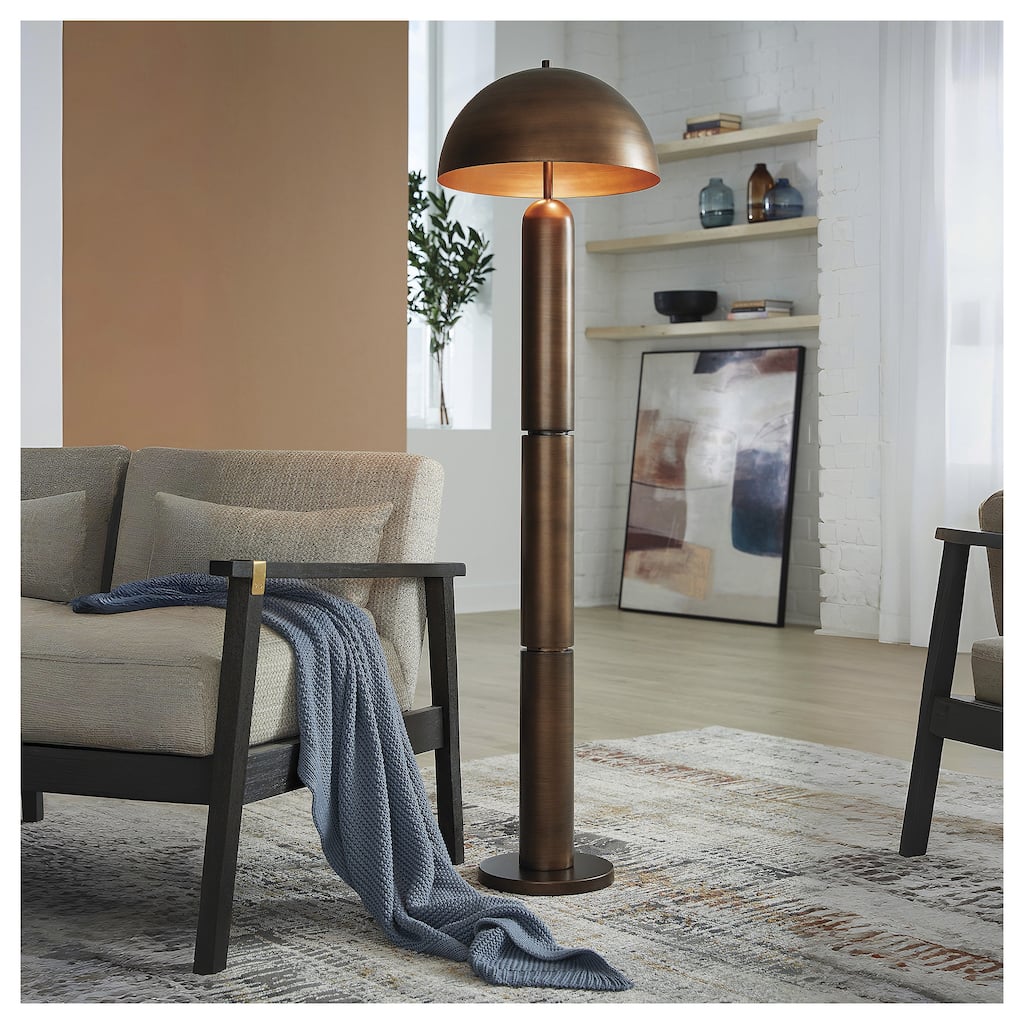 Signature Design by Ashley Wendfield Brown Floor Lamp - 17" W x 17" D x 61" H