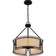 preview thumbnail 4 of 6, Peregrine 3-Light Matte Black Pendant
