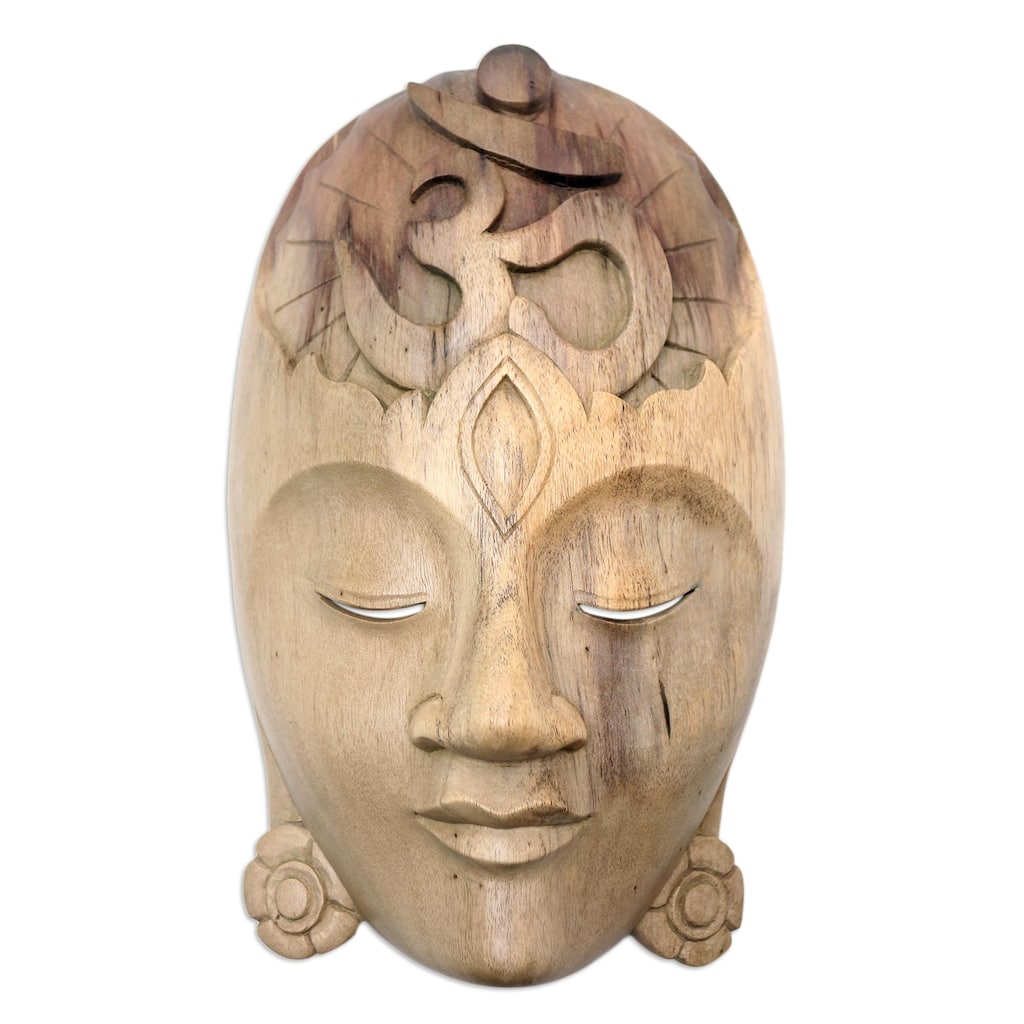 Novica Handmade Dewi Danu Wood Mask