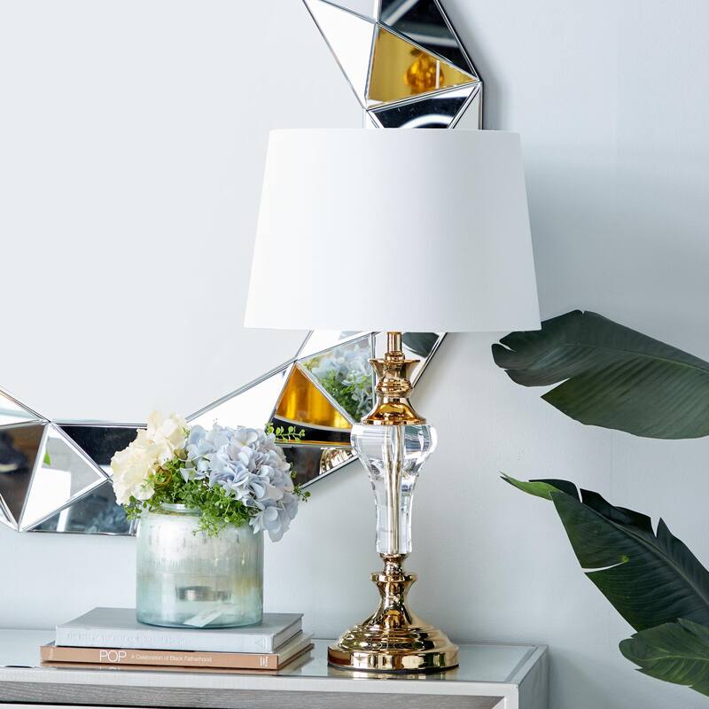 Glass Table Lamp - Gold - Roche River Decor