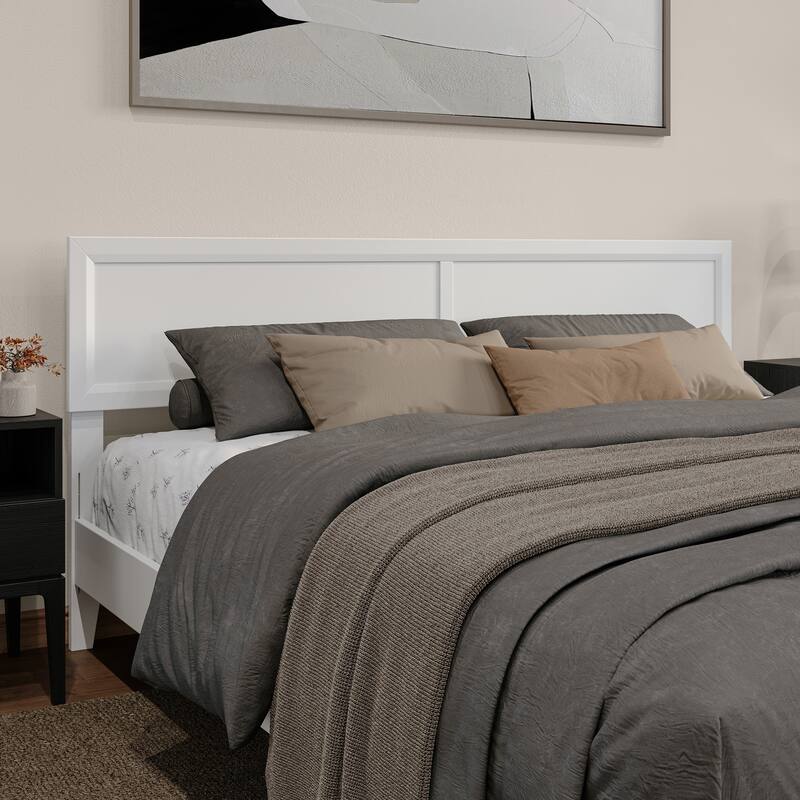 Sophia Solid Wood Headboard - White - King