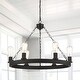 preview thumbnail 12 of 18, Acroma 6 Light 27In Farmhouse Wagon Wheel Modern Chandelier-UL - N/A