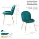preview thumbnail 17 of 22, Porthos Home Otis Dining Chair, Suede Upholstery, Gold Legs, Armless
