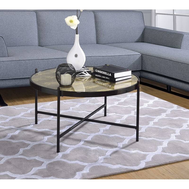 Bage II Coffee Table in Black & Glass Bed Bath & Beyond 36301778