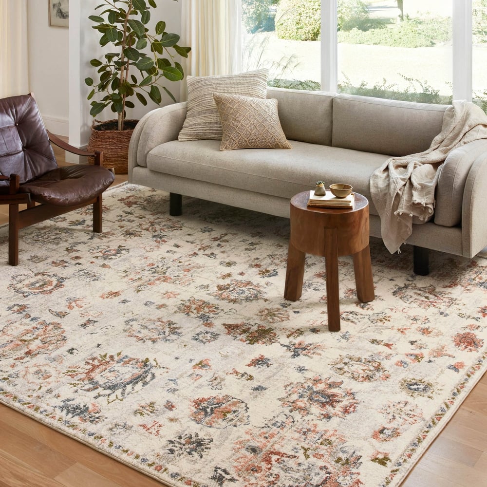 Alexander Home Valeria Farmhouse Botanical Area Rug