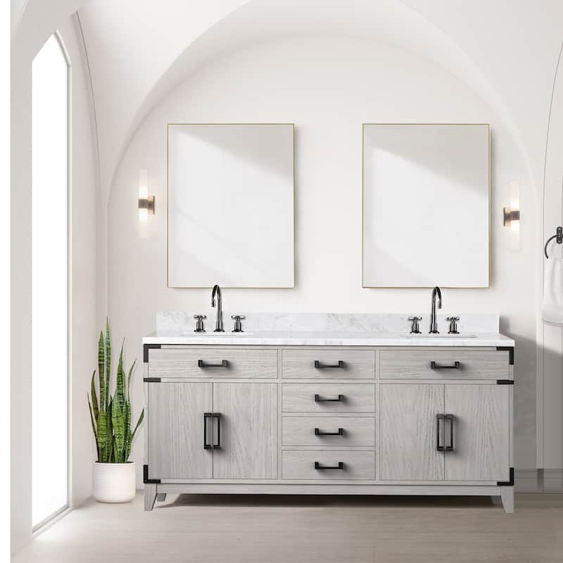 Laurel Bath Vanity with Carrara Marble Top and Sink