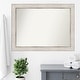 preview thumbnail 19 of 28, Non-Beveled Wood Bathroom Wall Mirror - Trellis Silver Frame - Trellis Silver