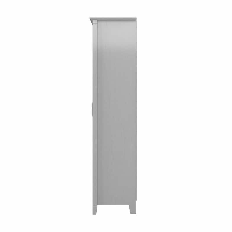 Key West Tall Storage Cabinet with Doors and Shelves by Bush Furniture