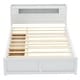 preview thumbnail 20 of 32, Versatile Queen Size Wood Storage Bed with LED and Trundle for Enhanced Comfort and Space Utilization White