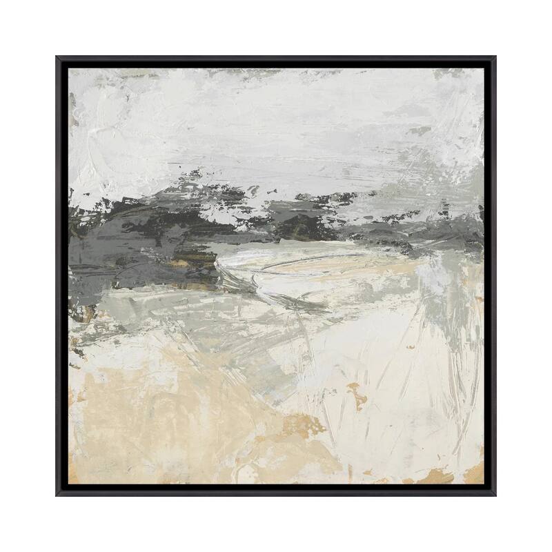 iCanvas "Wheatfield I" by June Erica Vess Framed - Ebony - 18x18