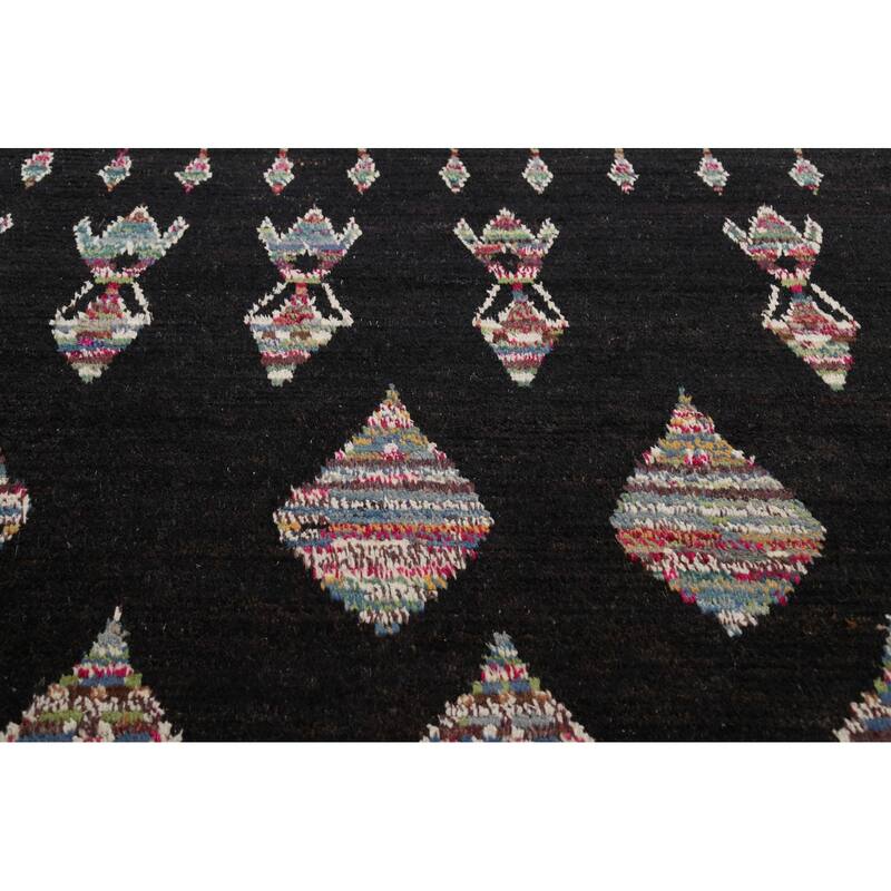 Geometric Moroccan Oriental Dining Room Area Rug Wool Hand-knotted - 8'9" x 11'9"