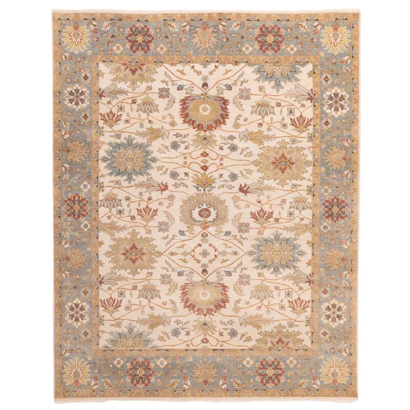 ECARPETGALLERY Hand-knotted Jules Serapi Ivory Wool Rug - 7'11 x 9'11