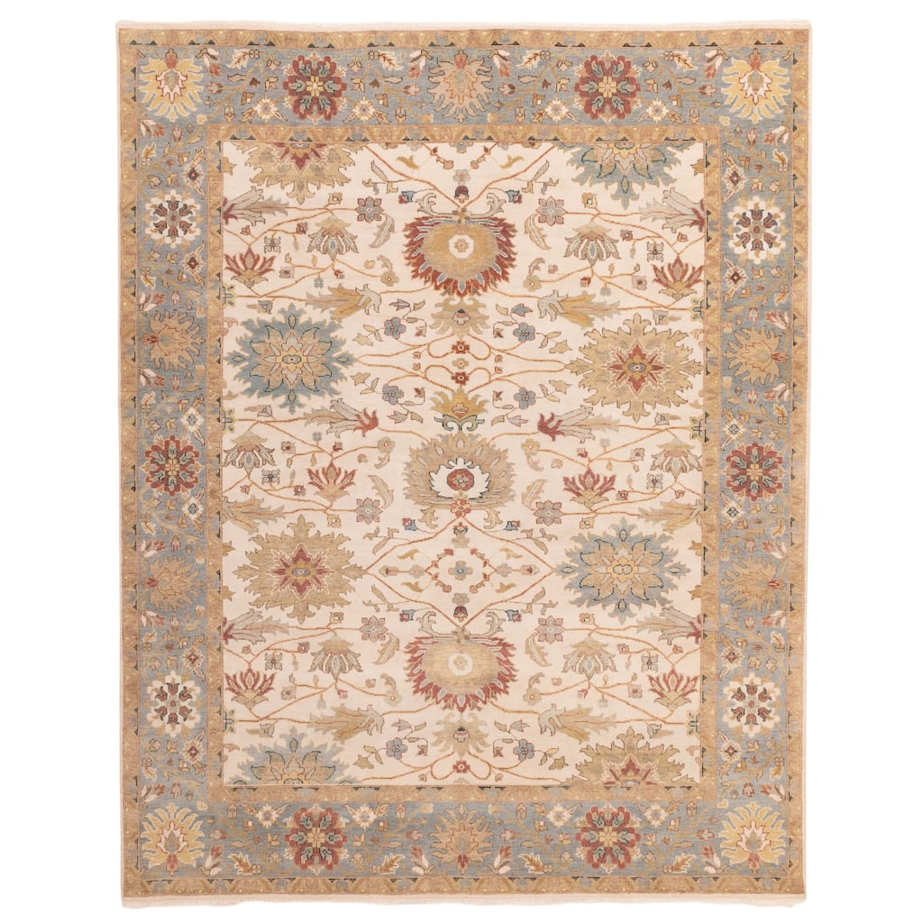 ECARPETGALLERY Hand-knotted Jules Serapi Ivory Wool Rug - 7'11 x 9'11