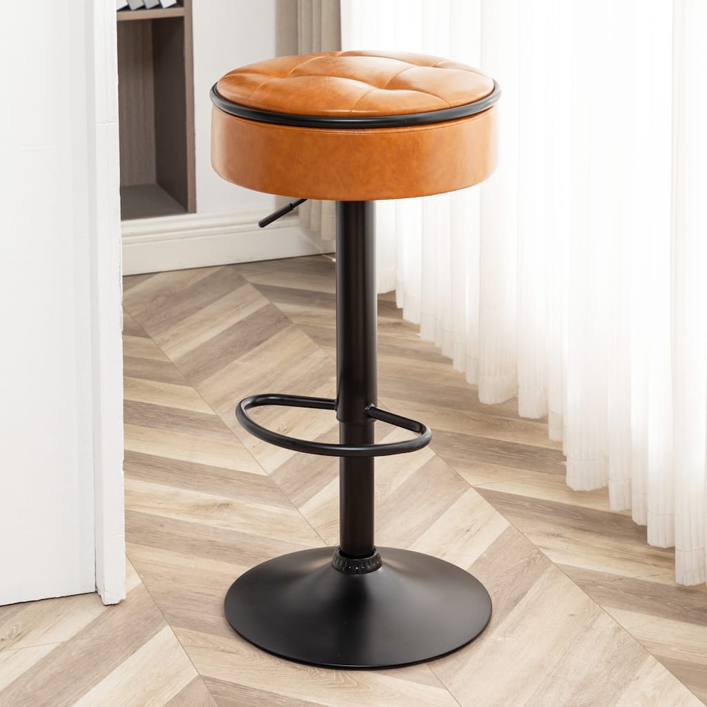 Round Storage Bar Stool Set Of 2