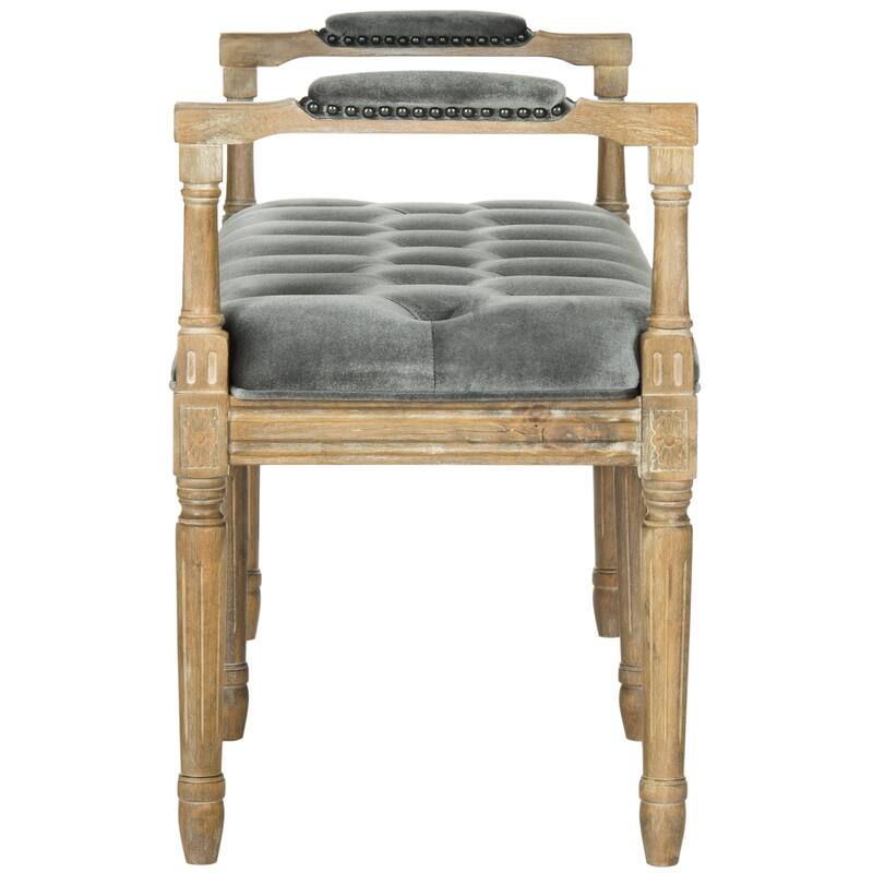 SAFAVIEH Nigjare Tufted Bench - 47.5" x 17.3" x 27" - 47.5" x 17.3" x 27" - 48Wx17Dx27H