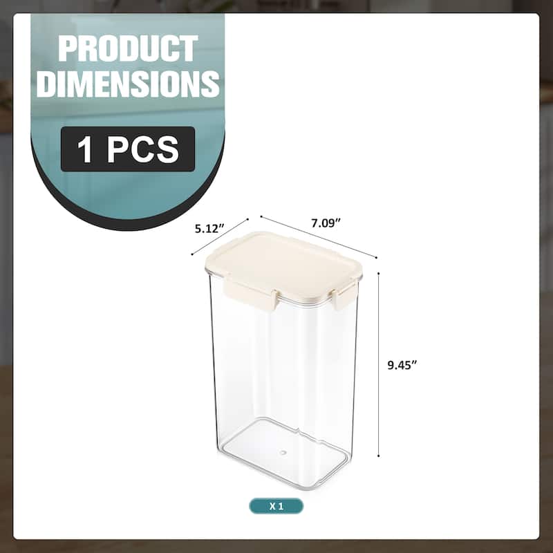 Sorbus Airtight Food Storage Container, Clear Stackable Canister for Pantry, Rice, Pasta, Cereal & Snacks