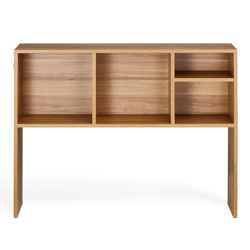 Particle Board Desktop Bookshelf, Storage Rack Wood Display Shelf and Safe - 37.0" L x 9.4" W x 28.7" H