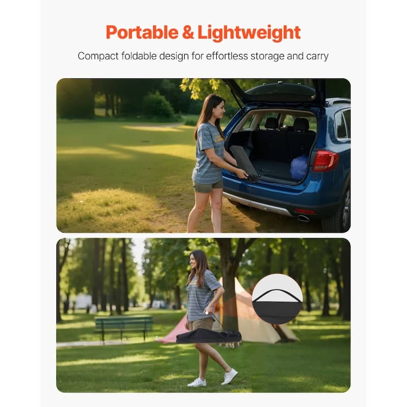 Silver Aluminum Alloy Foldable Picnic Table with Height Adjustable and Lightweight Stable for Indoor or Outdoor Use
