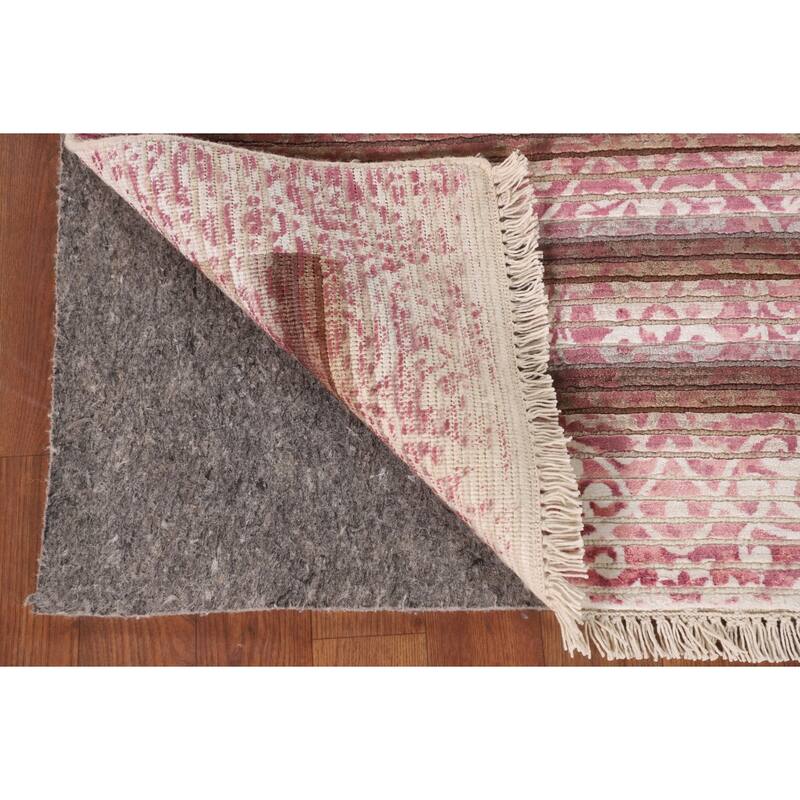 Abstract Accent Rug Handmade Multi-Color Wool Carpet - 2'8"x 4'9"