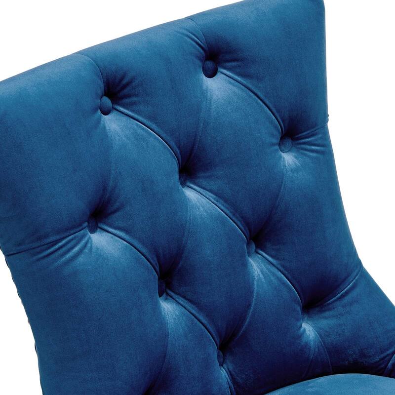 Silver Orchid Kornman Velvet Dining Side Chairs (Set of 2)