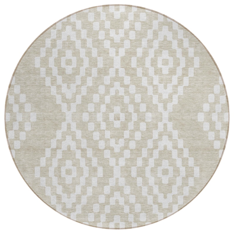 HomeRoots Geometric Transitional Rectangle Outdoor Rug