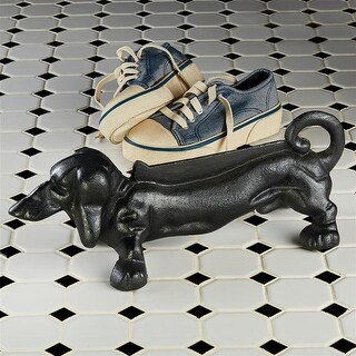 Design Toscano Weiner Dog Cast Iron Boot Scraper Dachshund Dog Statue