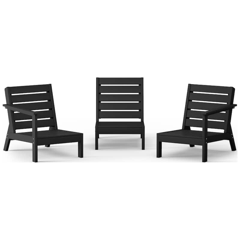Birchwood All Weather HDPE Outdoor Patio Deep Seating Sofa (3-Piece)