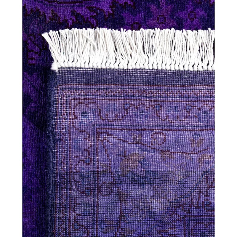 Overdyed One-of-a-Kind Hand-Knotted Area Rug - Purple - 3' 1" x 5' 2"