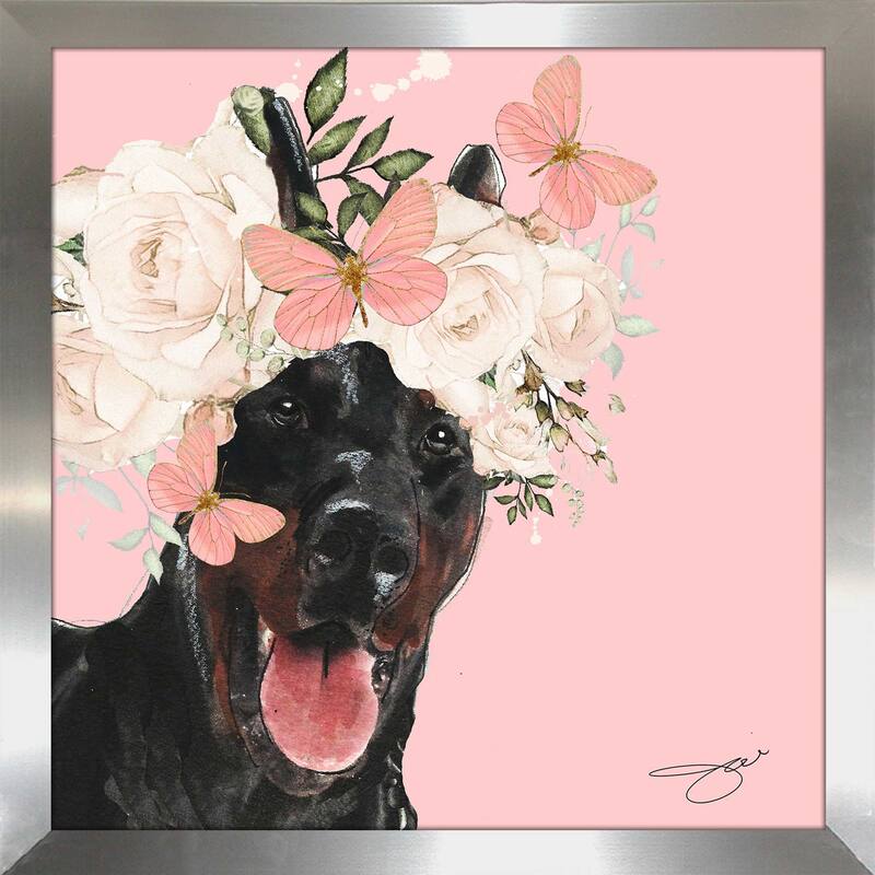 "Flower Doberman" by Jodi Print on Acrylic