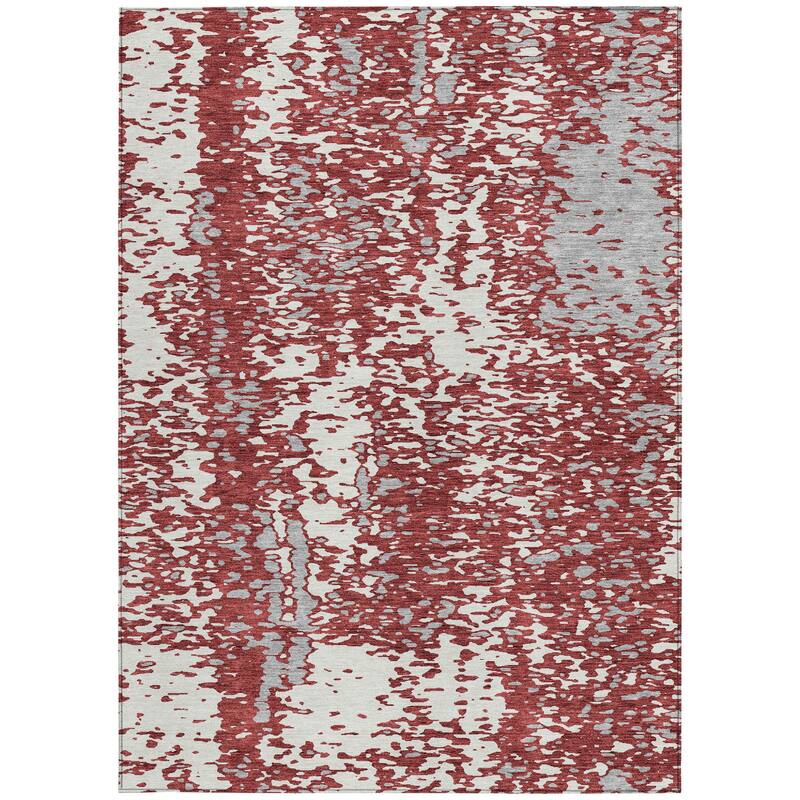 HomeRoots Abstract Transitional Rectangle Outdoor Rug