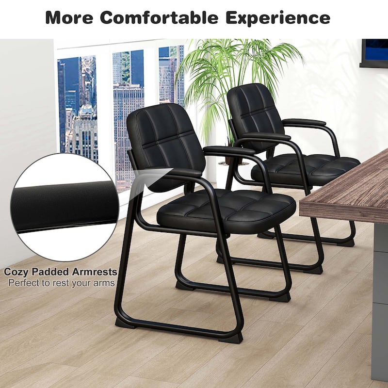 Costway Waiting Room Chair Set of 8 Upholstered Guest Conference Chair - See Details