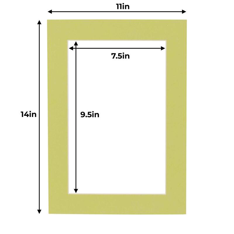 11x14 Mat for 8x10 Photo Pistachio Green Matboard for Frames Measuring 11 x 14 Inches To