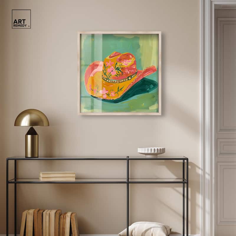 Wildflower Cowboy Hat Shadowbox by Art Remedy